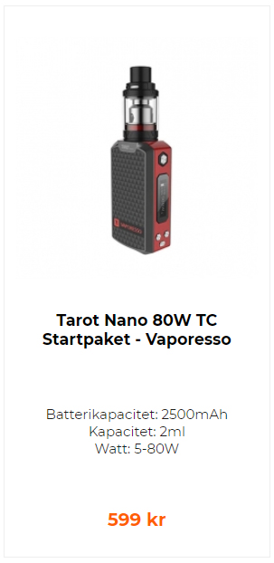 tarot nano vape startpaket